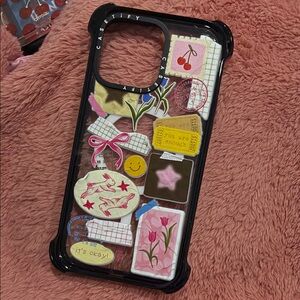 Casetify Black and Multicolor Sticker iPhone 15 pro max Case